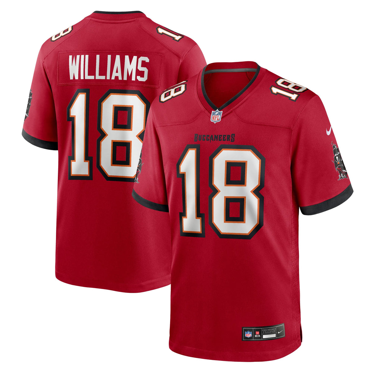 Tampa Bay Buccaneers Josh Williams Nike Red Team Game Jersey