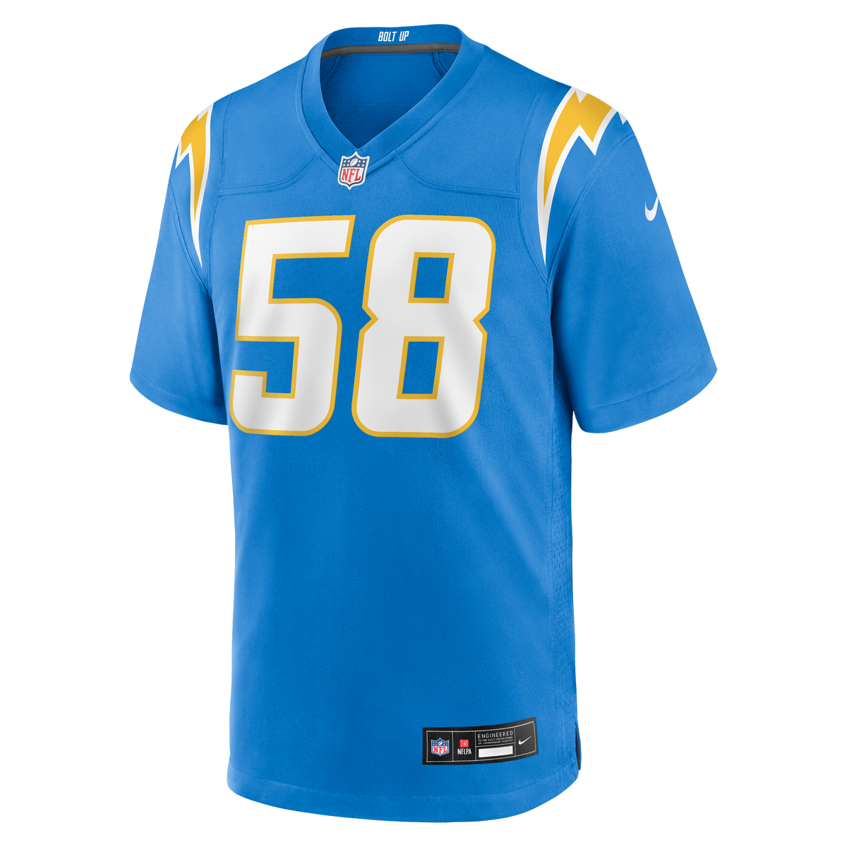 Los Angeles Chargers Tae Crowder Nike Powder Blue Team Game Jersey