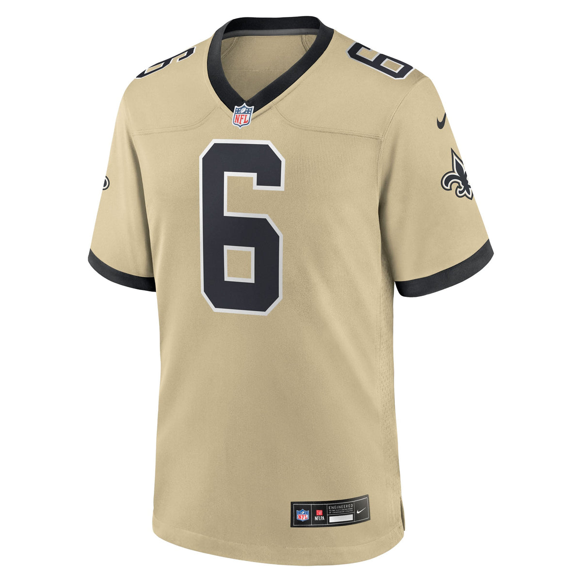 New Orleans Saints Tyler Shough Nike Gold Alternate Game Player Jersey