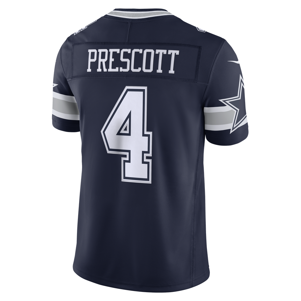 Dallas Cowboys Dak Prescott Nike Navy Team Vapor F.U.S.E. Stitched Limited Jersey