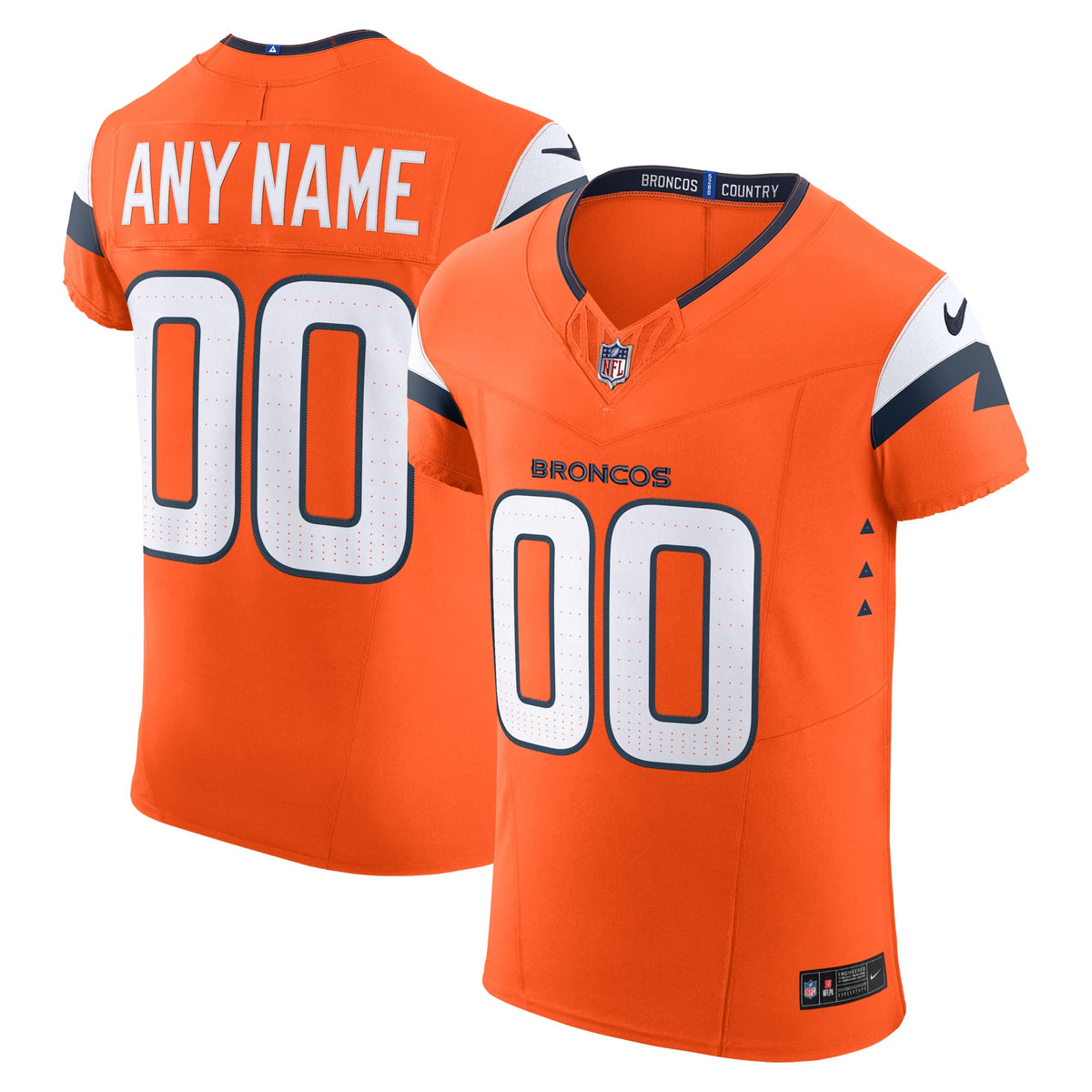 Denver Broncos Nike Navy Alternate Vapor F.U.S.E. Elite Custom Jersey