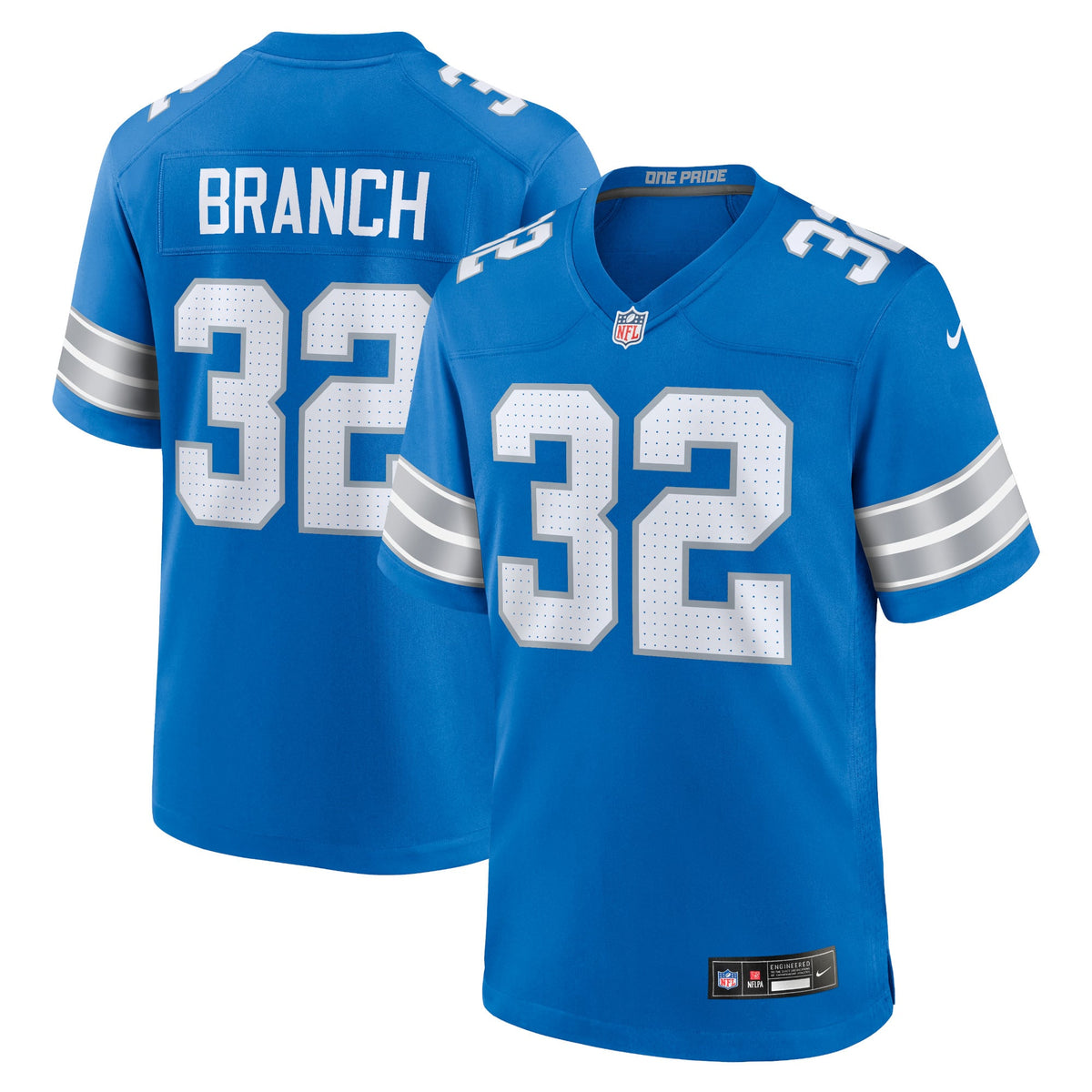 Detroit Lions Brian Branch Nike Black Alternate Game Jersey