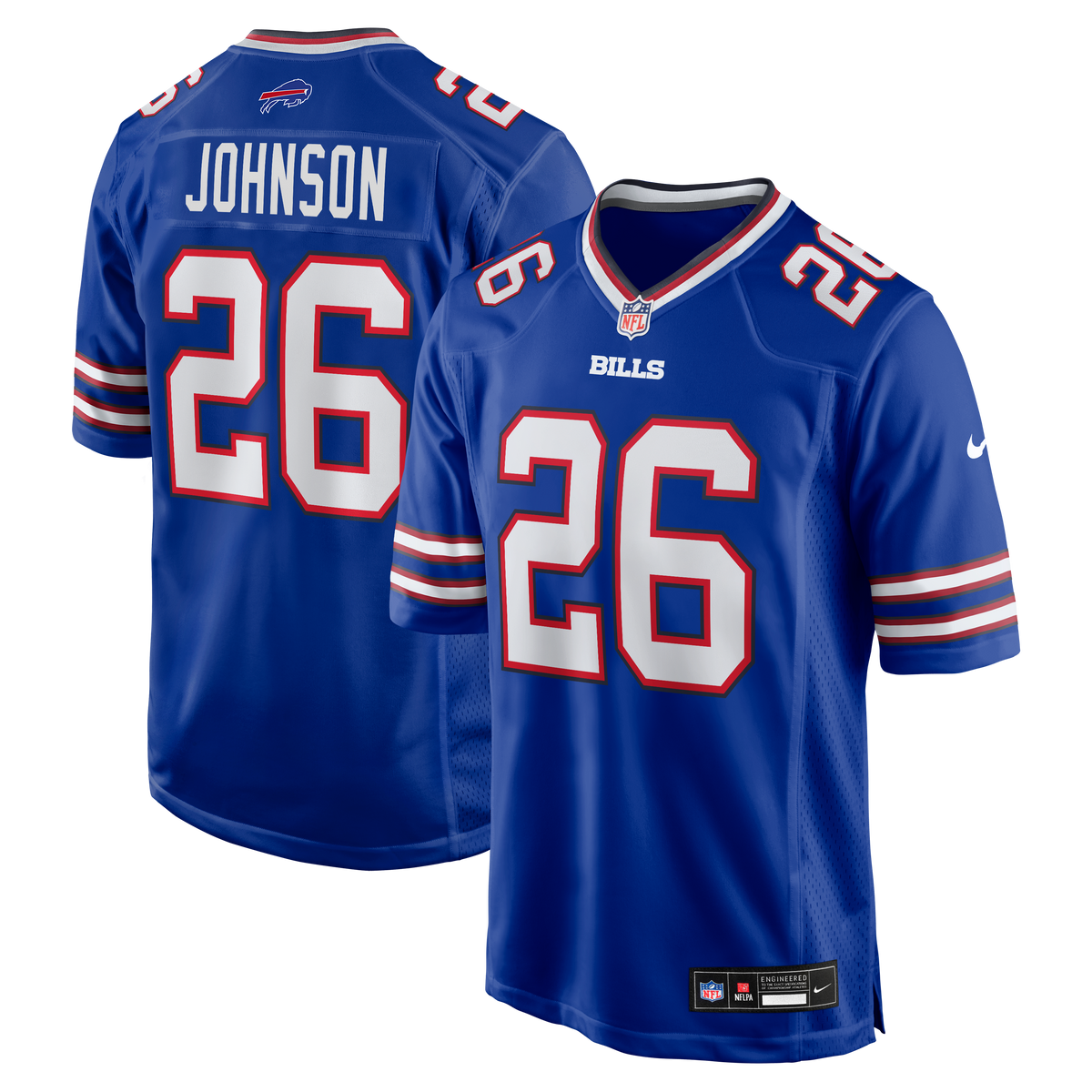 Buffalo Bills Ty Johnson Nike Royal Team Game Jersey