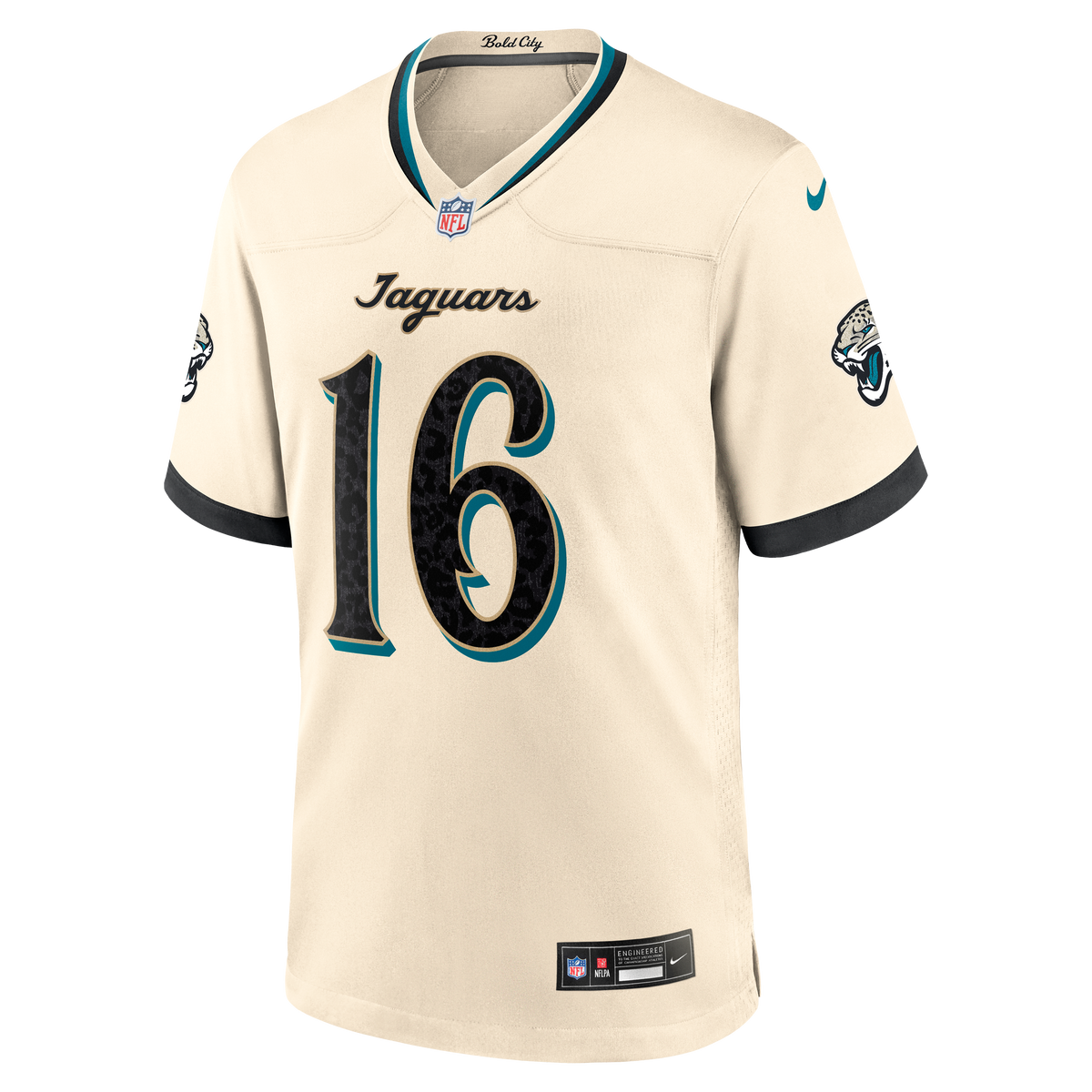 Jacksonville Jaguars Trevor Lawrence Nike Natural 2026 Rivalries Collection Game Jersey