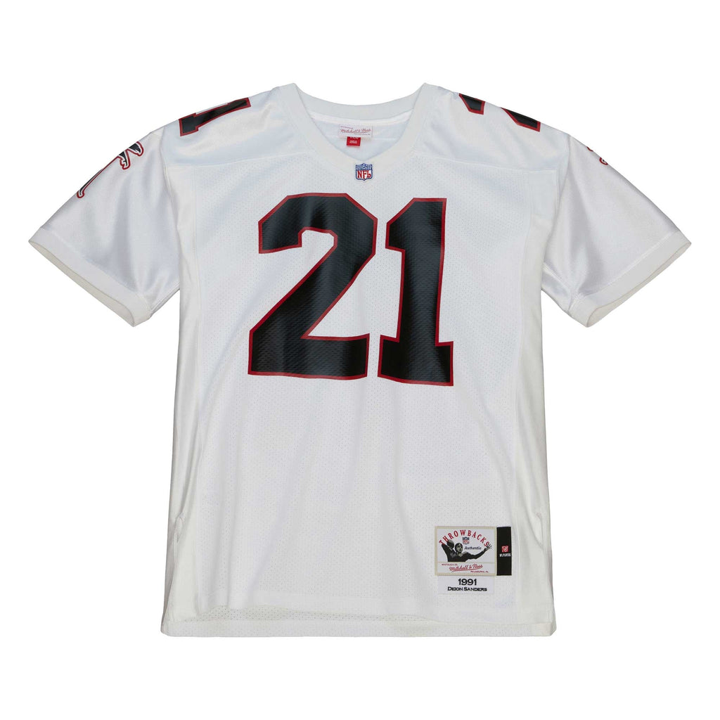 Atlanta Falcons 1991 Deion Sanders Mitchell & Ness White Authentic Throwback Retired Player Jersey