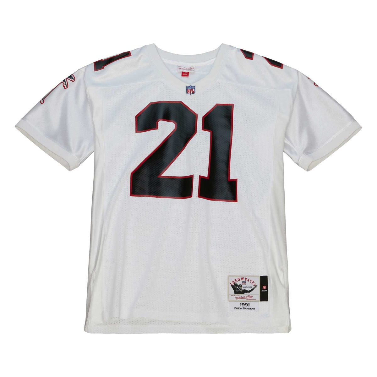 Atlanta Falcons 1991 Deion Sanders Mitchell & Ness White Authentic Throwback Retired Player Jersey