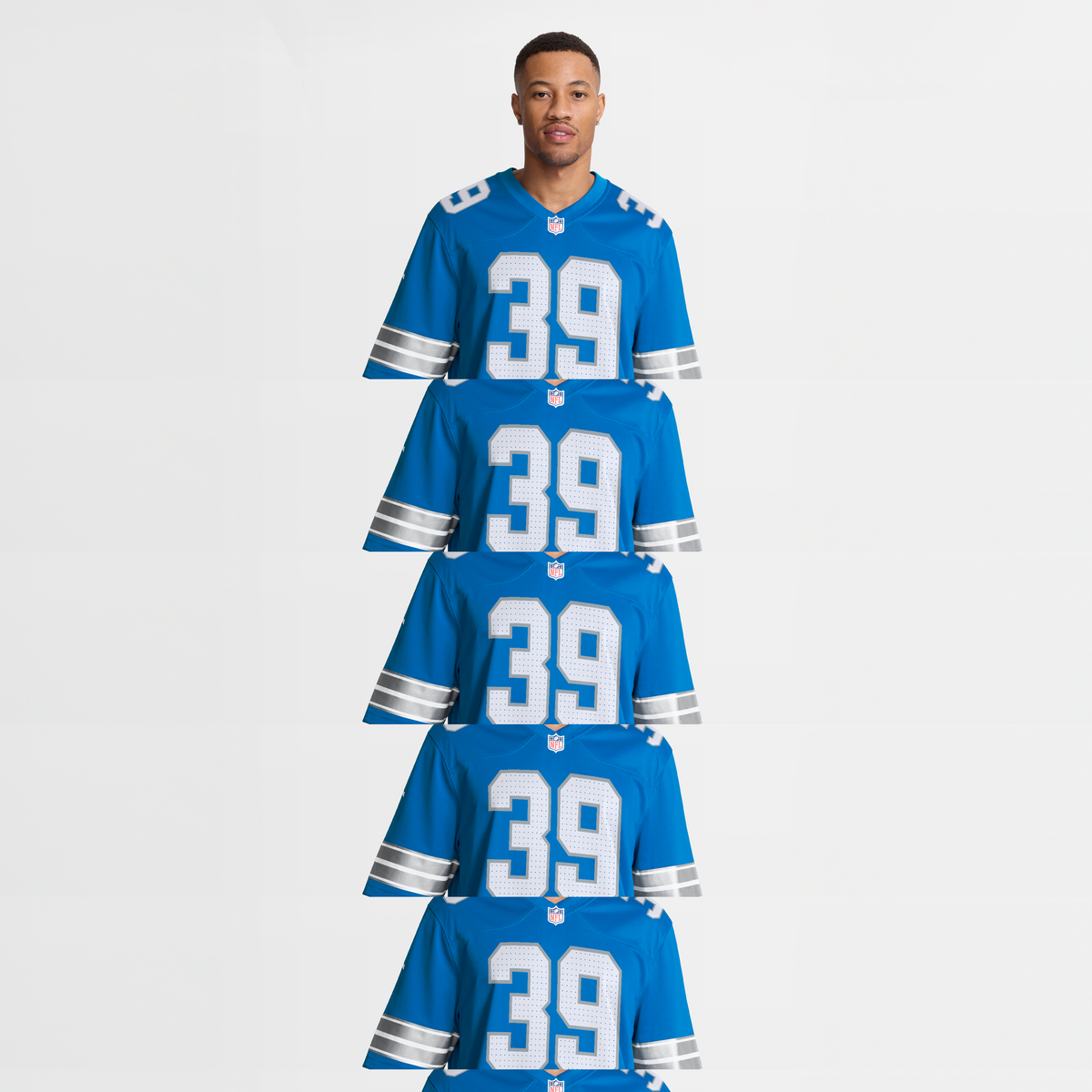 Detroit Lions Jake Bates Nike Blue Team Game Jersey