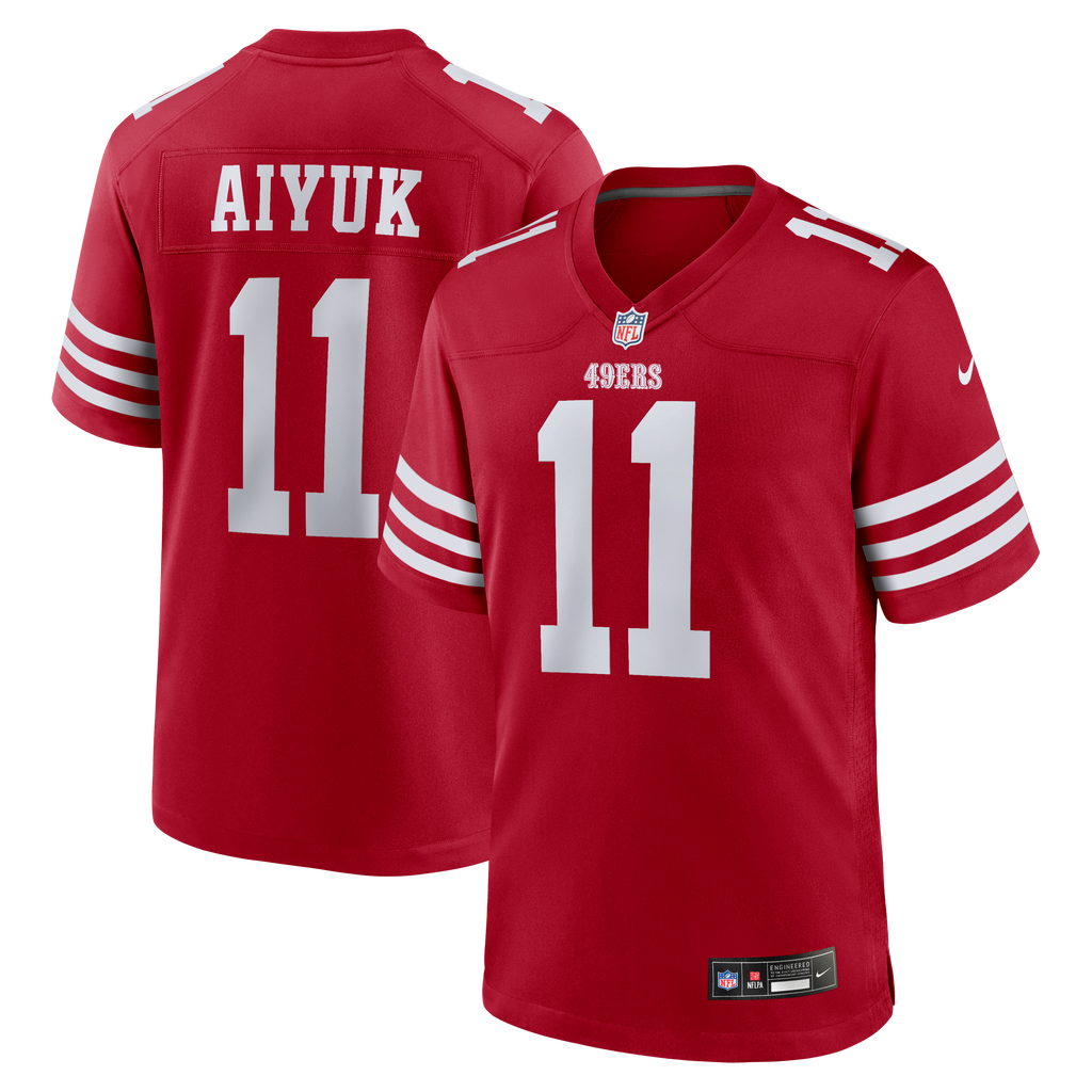 San Francisco 49ers Brandon Aiyuk Nike Scarlet Team Player Game Jersey