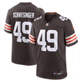Cleveland Browns Carson Schwesinger Nike Brown 2025 NFL Draft Game Jersey