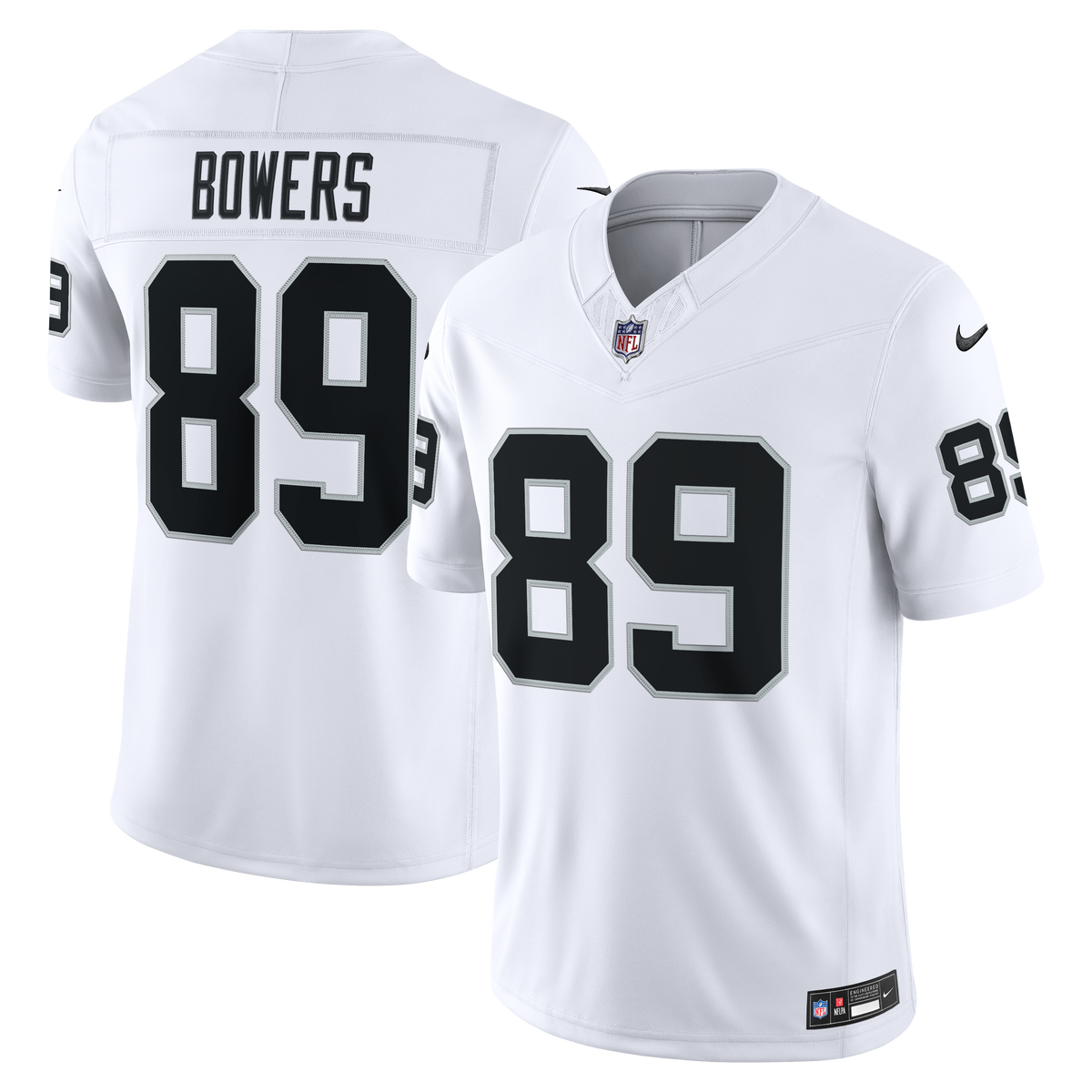 Las Vegas Raiders Brock Bowers Nike White Vapor F.U.S.E. Stitched Limited Jersey