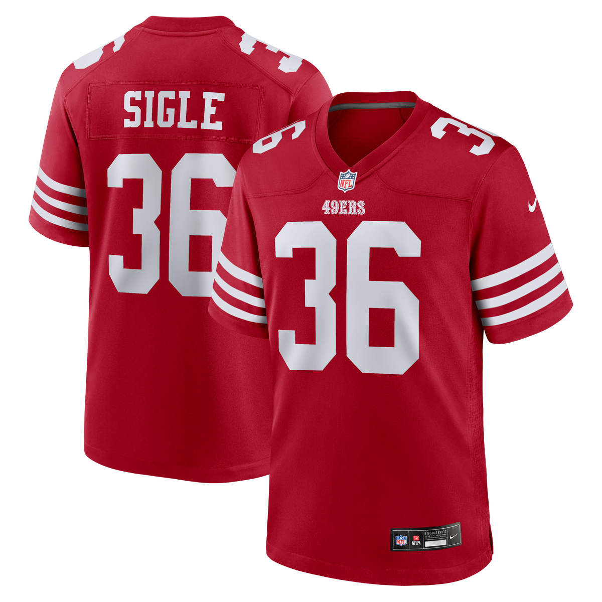 San Francisco 49ers Marques Sigle Nike Scarlet Team Game Jersey