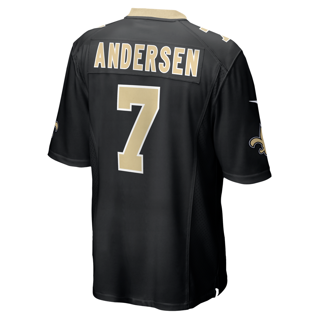 New Orleans Saints Morten Andersen Nike Black Game Retired Player Jersey
