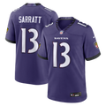 Baltimore Ravens Elijah Sarratt Nike Purple Team Game Jersey