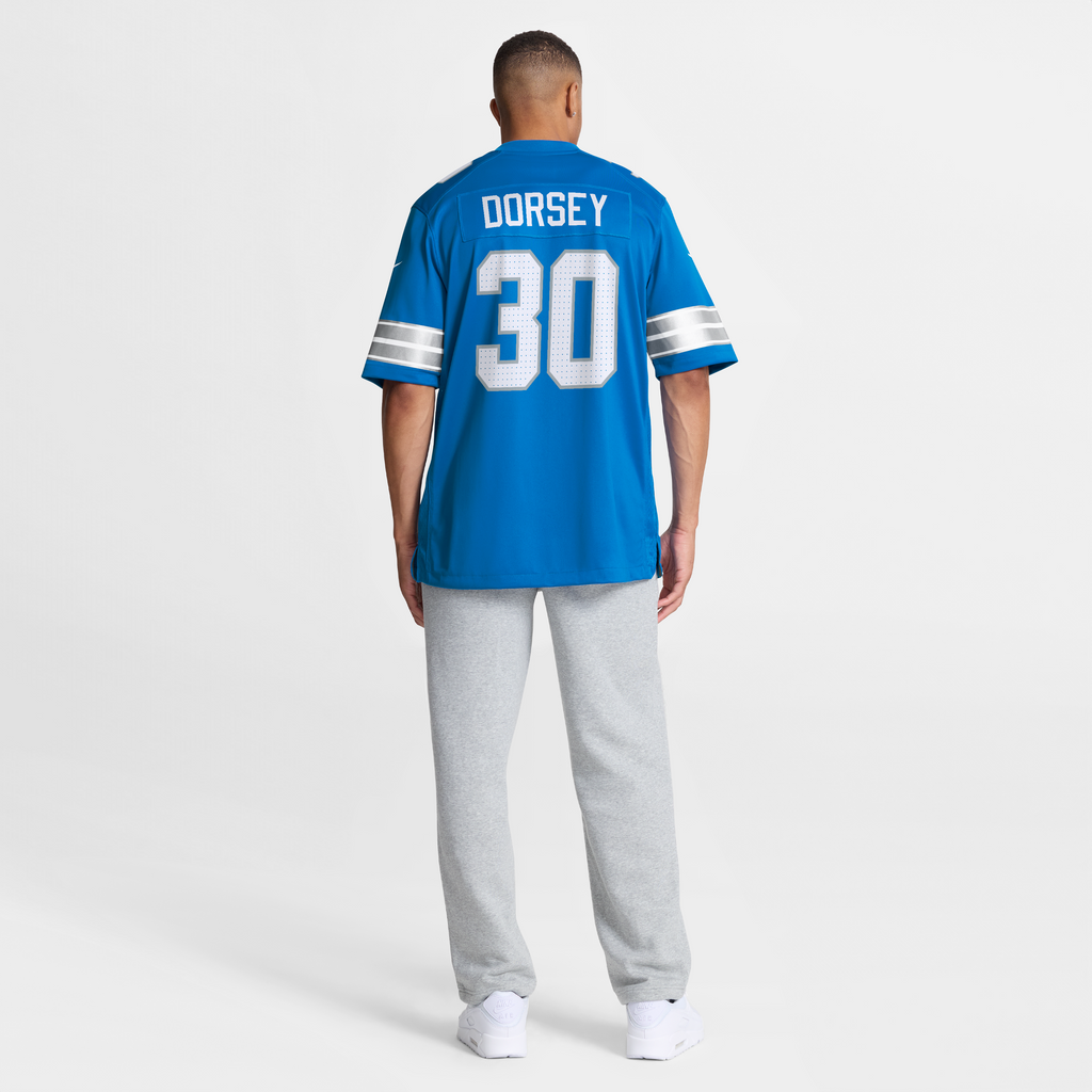 Detroit Lions Khalil Dorsey Nike Blue Team Game Jersey