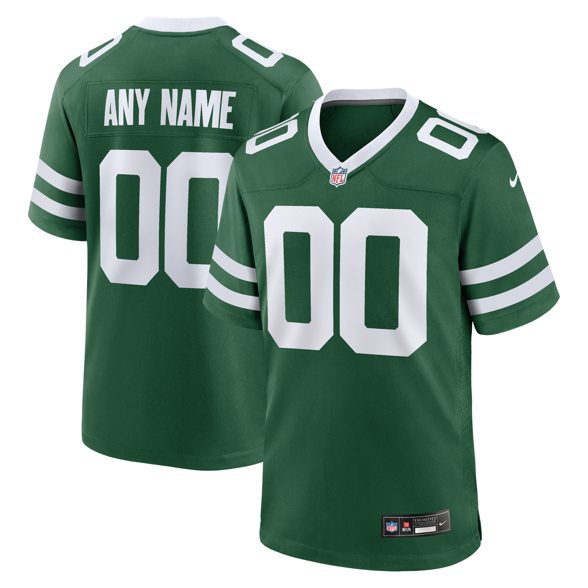 New York Jets Nike Legacy White Custom Game Jersey
