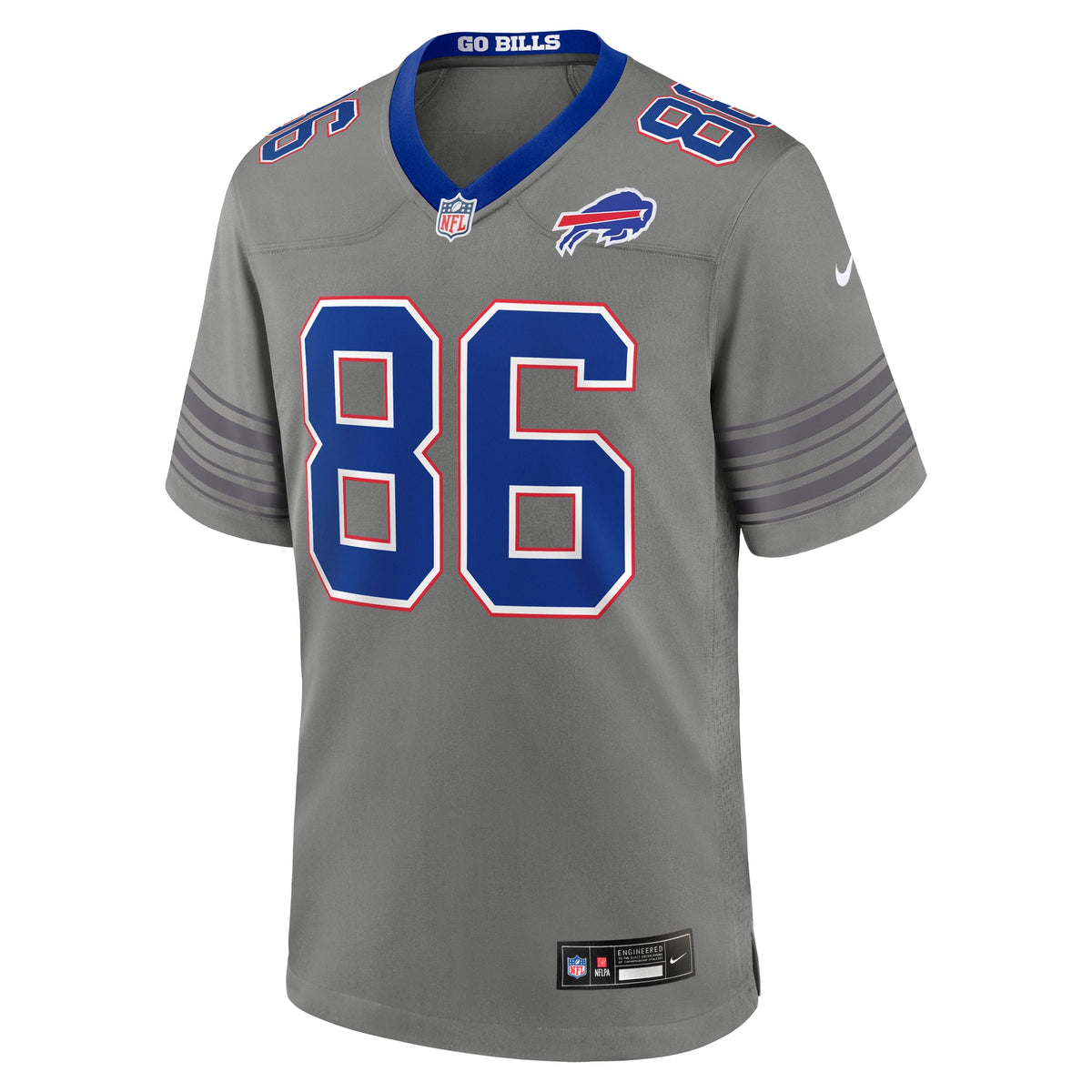 Buffalo Bills Dalton Kincaid Nike Gray Nickel City Game Jersey