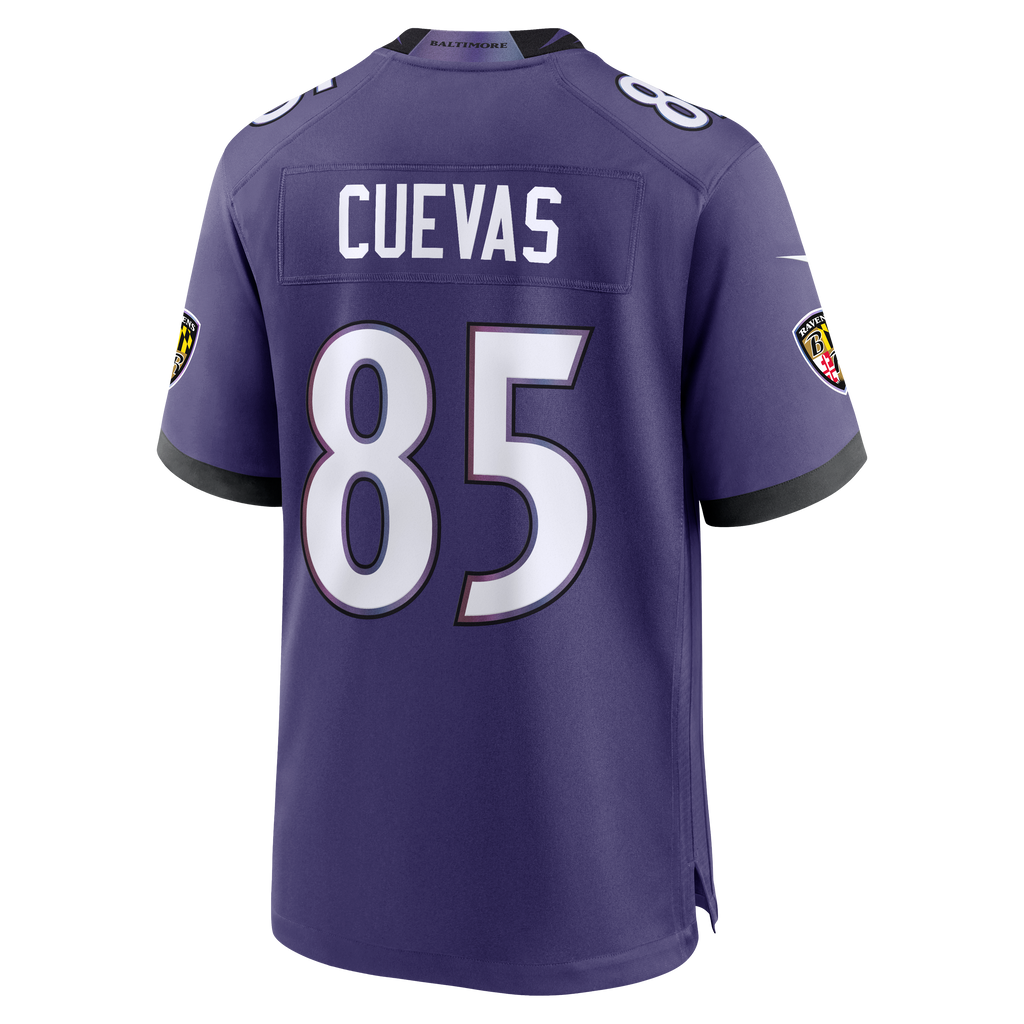 Baltimore Ravens Josh Cuevas Nike Purple Team Game Jersey