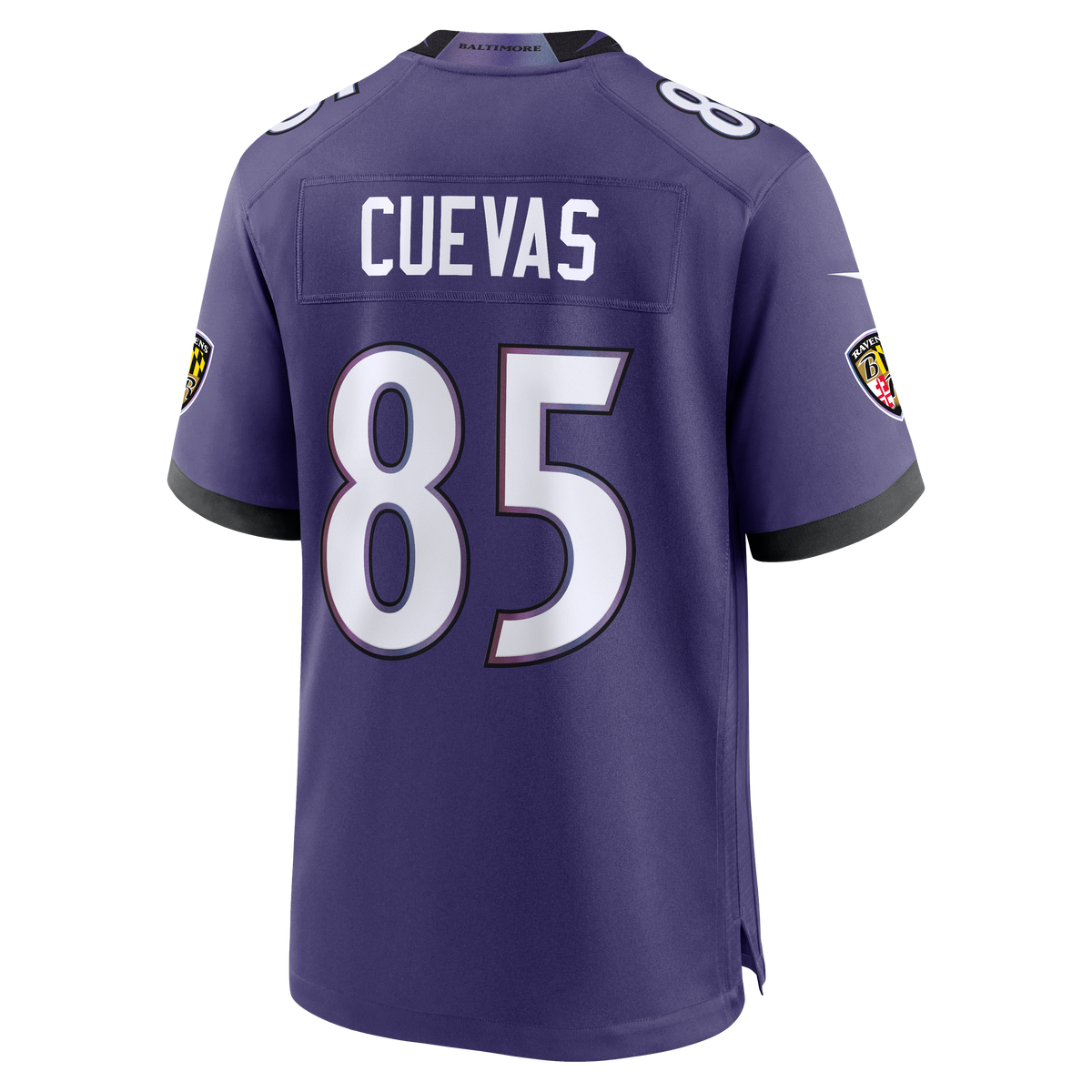 Baltimore Ravens Josh Cuevas Nike Purple Team Game Jersey