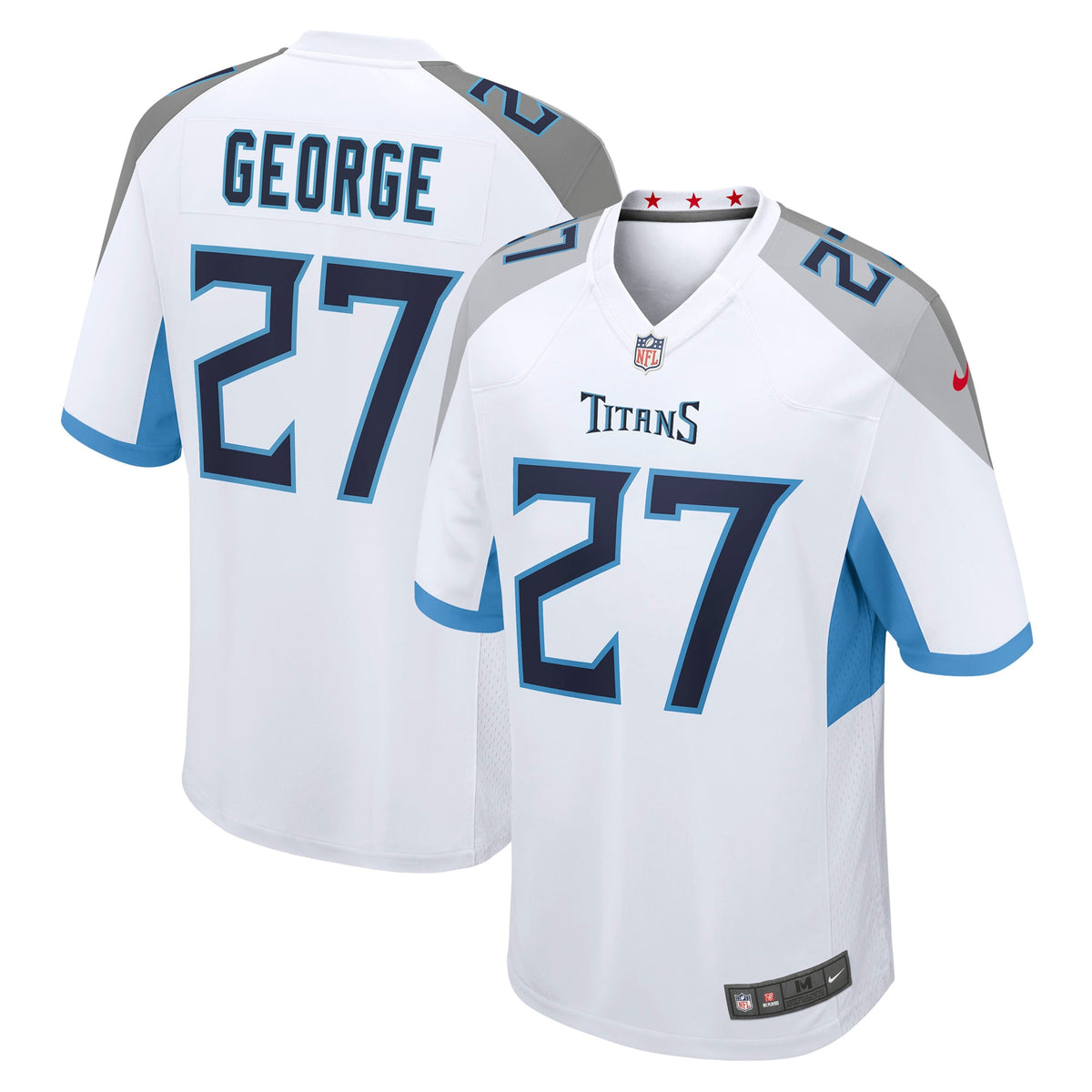 Tennessee Titans Eddie George Nike White Retired Player Game Jersey