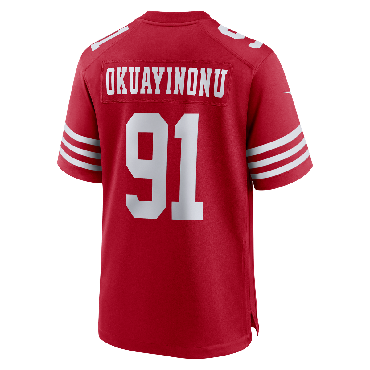 San Francisco 49ers Sam Okuayinonu Nike Scarlet Team Game Jersey