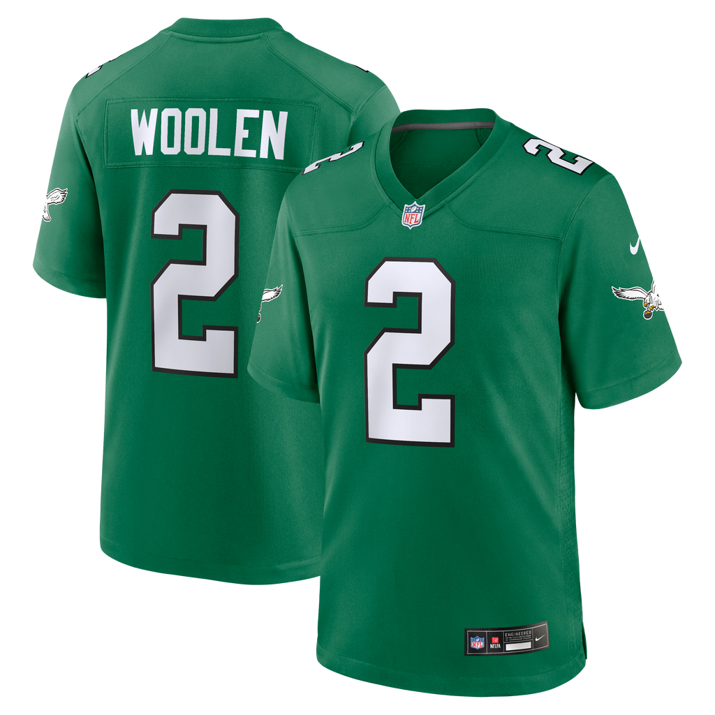 Philadelphia Eagles Tariq Woolen Nike Kelly Green Alternate Game Jersey