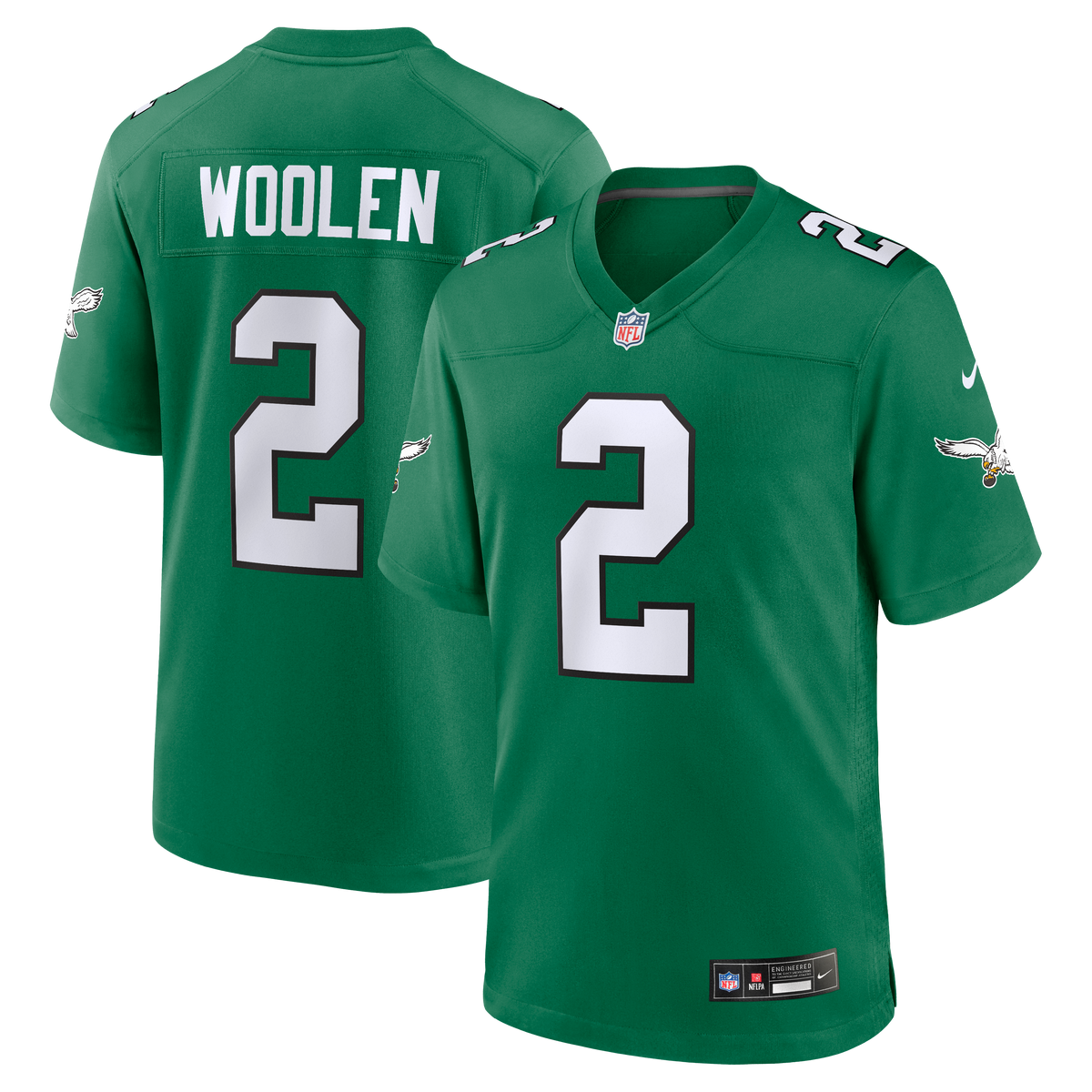 Philadelphia Eagles Tariq Woolen Nike Kelly Green Alternate Game Jersey