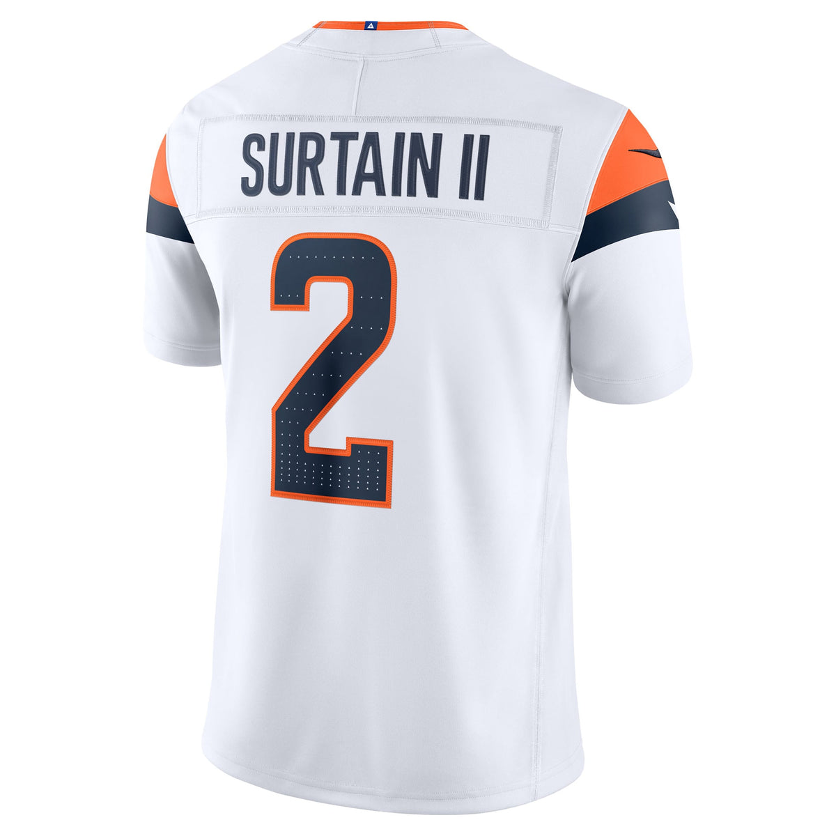 Denver Broncos Pat Surtain II Nike White Vapor F.U.S.E. Stitched Limited Jersey