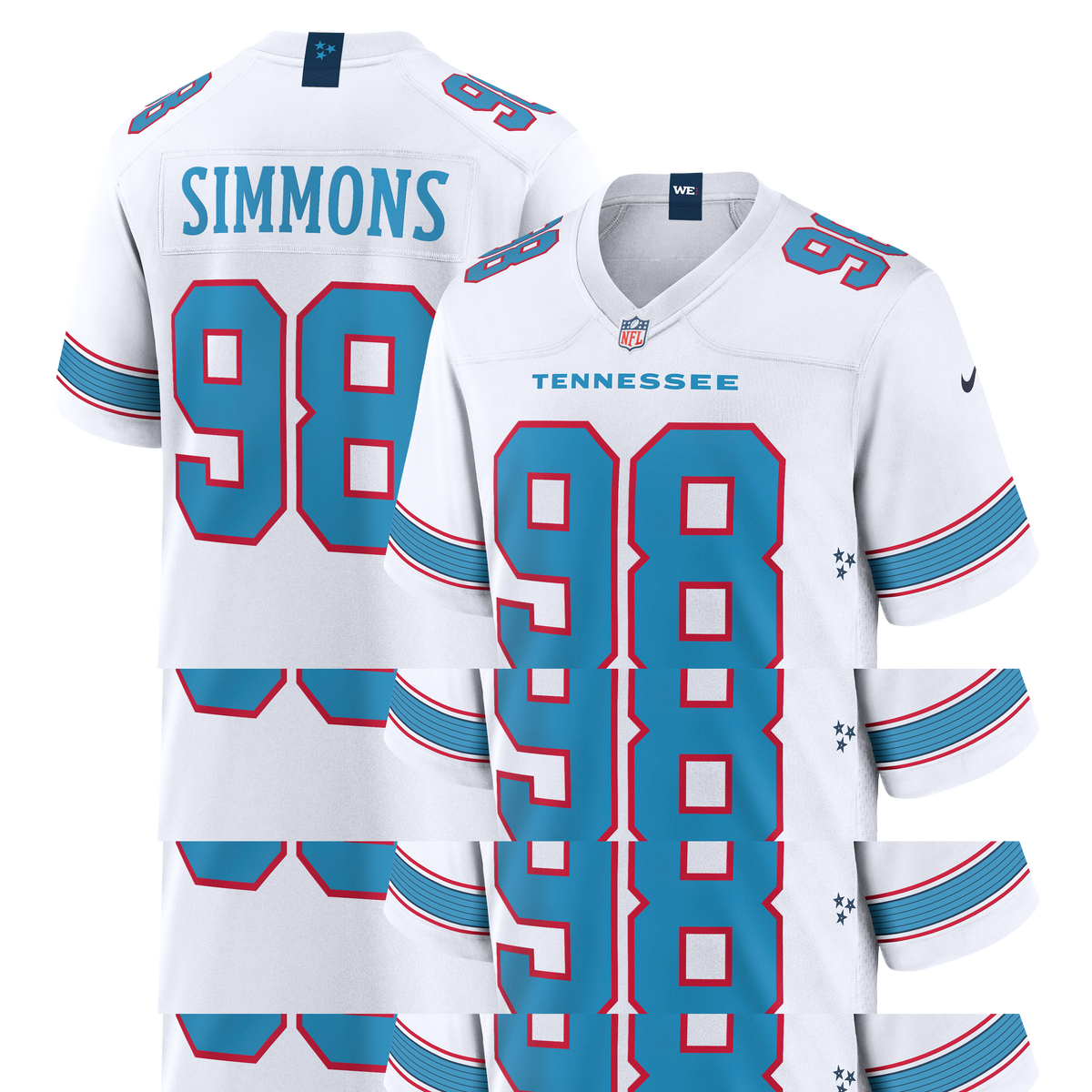 Tennessee Titans Jeffery Simmons Nike Light Blue Game Jersey