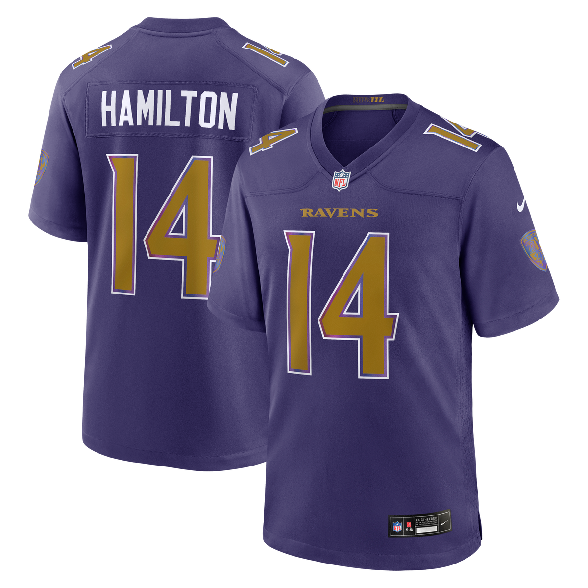Baltimore Ravens Kyle Hamilton Nike Black Alternate Game Jersey