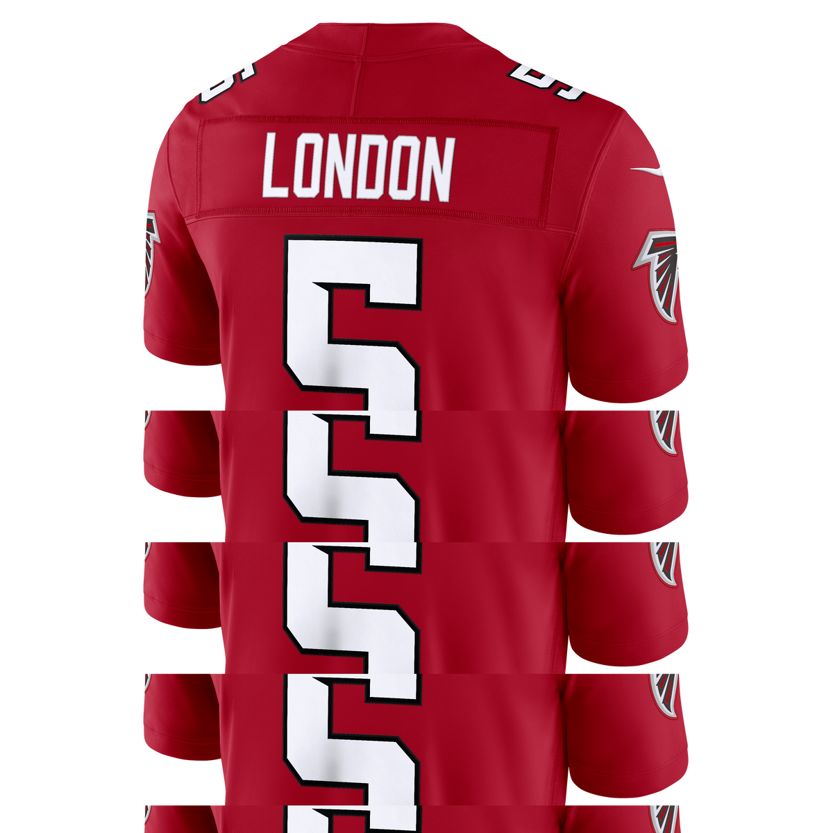 Atlanta Falcons Drake London Nike Red Team Vapor F.U.S.E. Stitched Limited Jersey