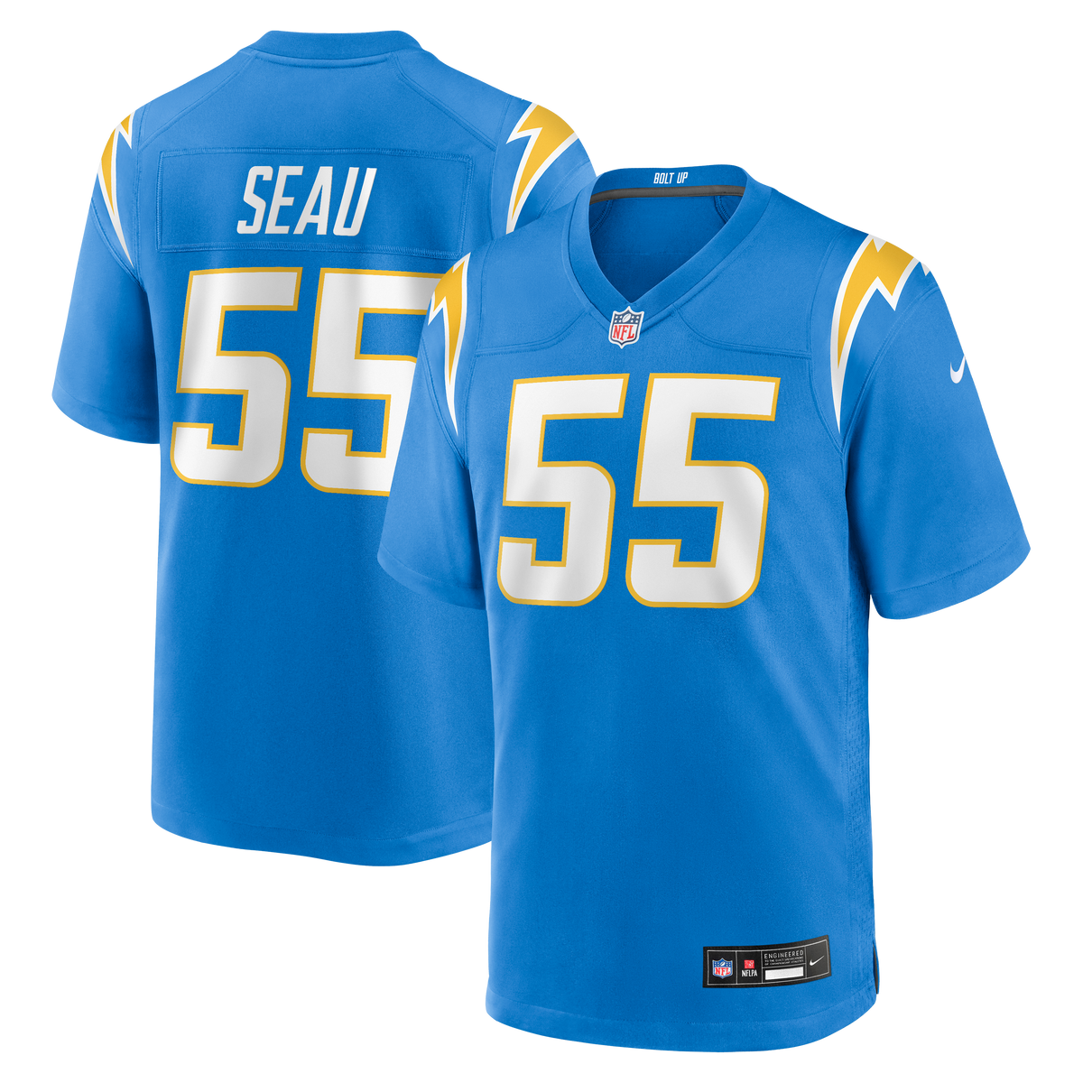 Los Angeles Chargers Junior Seau Nike Powder Blue Game Retired Player Jersey