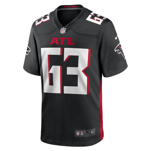 Atlanta Falcons Chris Lindstrom Nike Black Team Game Jersey