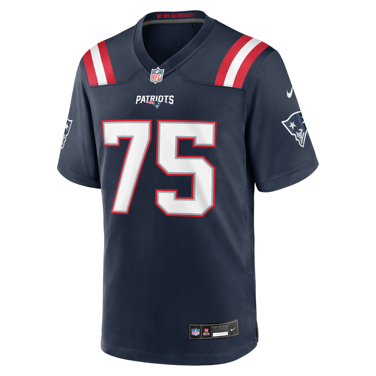 New England Patriots Alijah Vera-Tucker Nike Navy Team Game Jersey