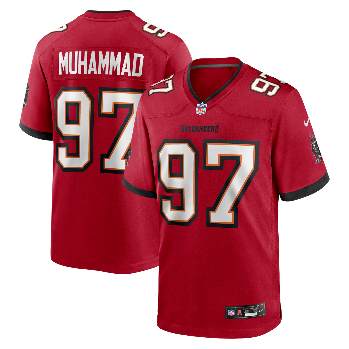 Tampa Bay Buccaneers Al-Quadin Muhammad Nike Red Team Game Jersey