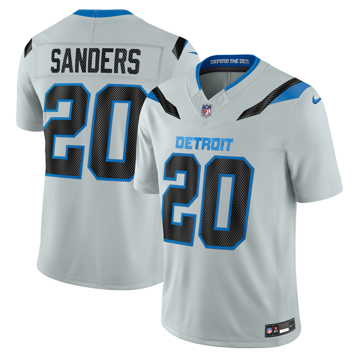 Detroit Lions Barry Sanders Nike Silver 2026 Rivalries Collection Stitched Limited Jersey