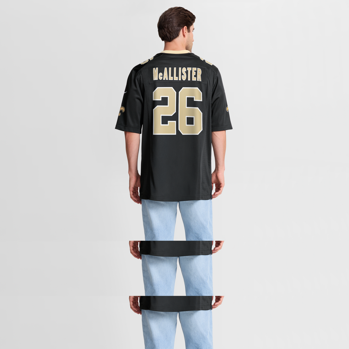New Orleans Saints Deuce McAllister Nike Black Game Retired Player Jersey