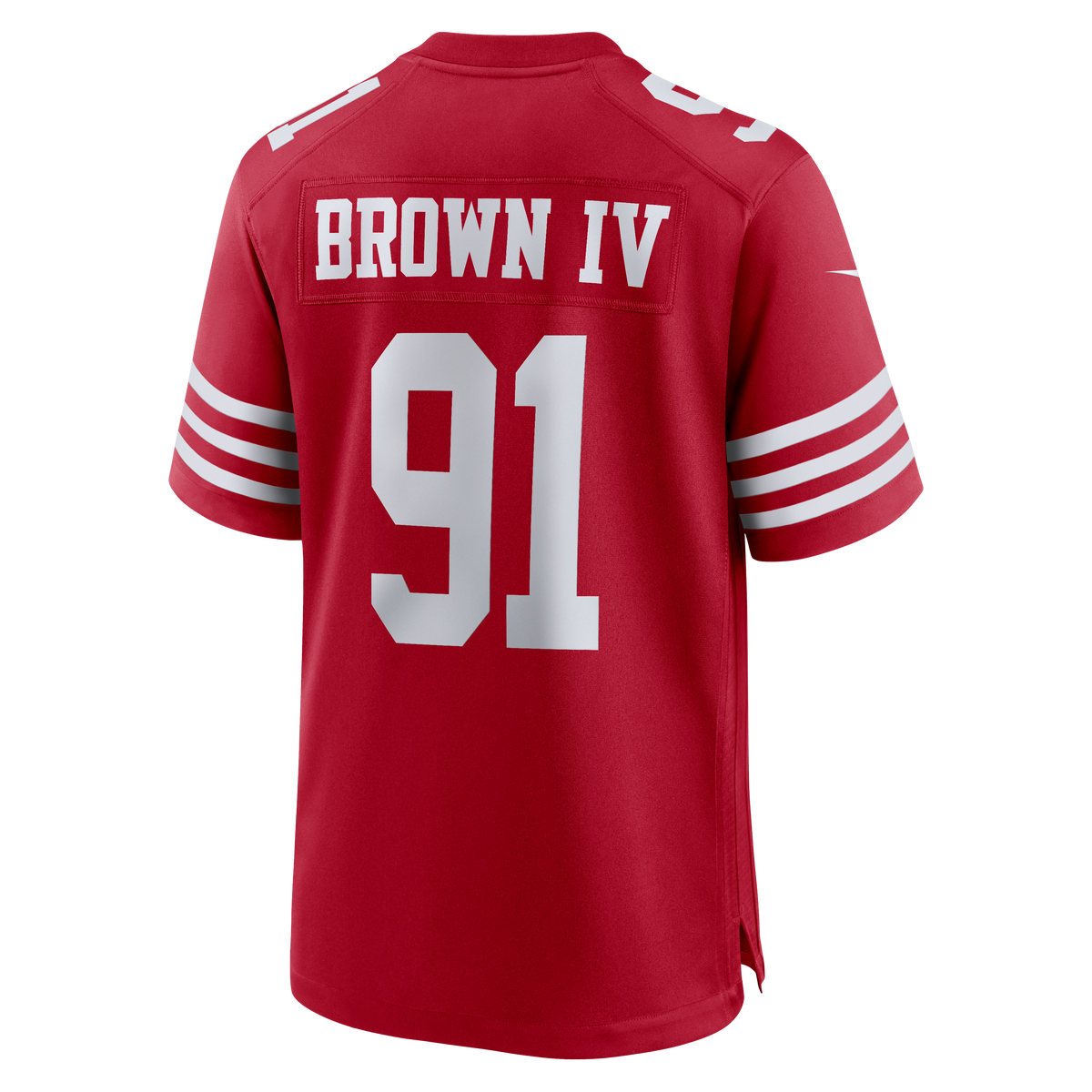 San Francisco 49ers Earnest Brown IV Nike Scarlet Team Game Jersey