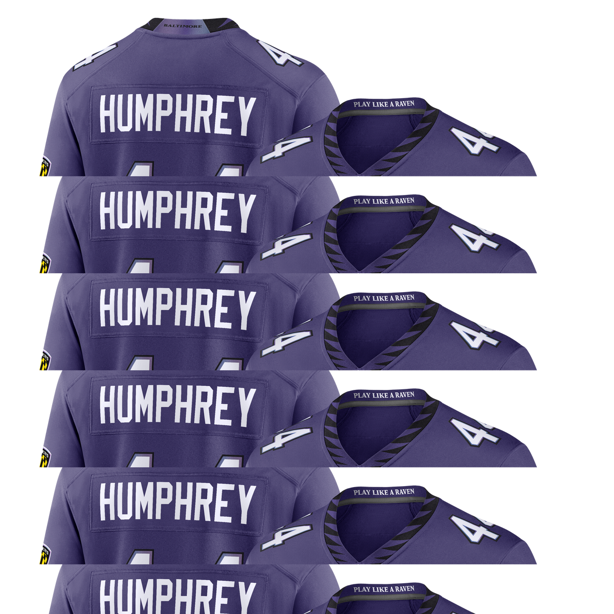 Baltimore Ravens Marlon Humphrey Nike Purple Team Game Jersey