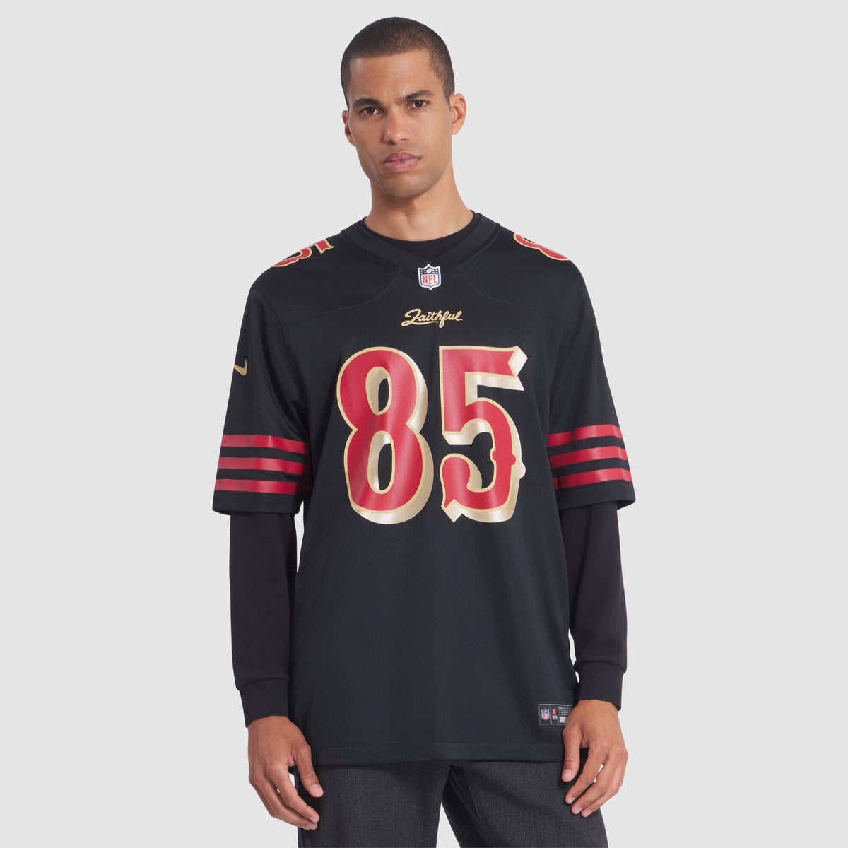 San Francisco 49ers George Kittle Nike Black Rivalries Collection Game Jersey