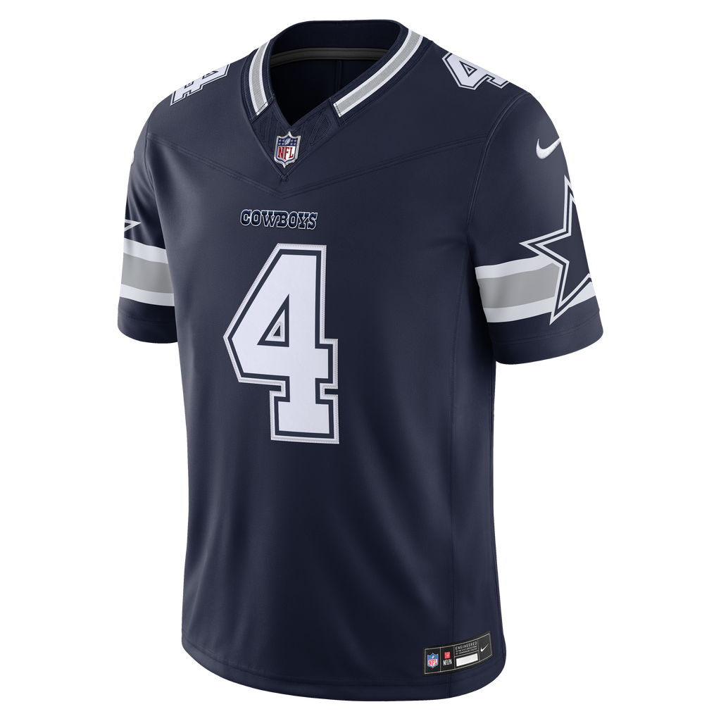 Dallas Cowboys Dak Prescott Nike Navy Team Vapor F.U.S.E. Stitched Limited Jersey