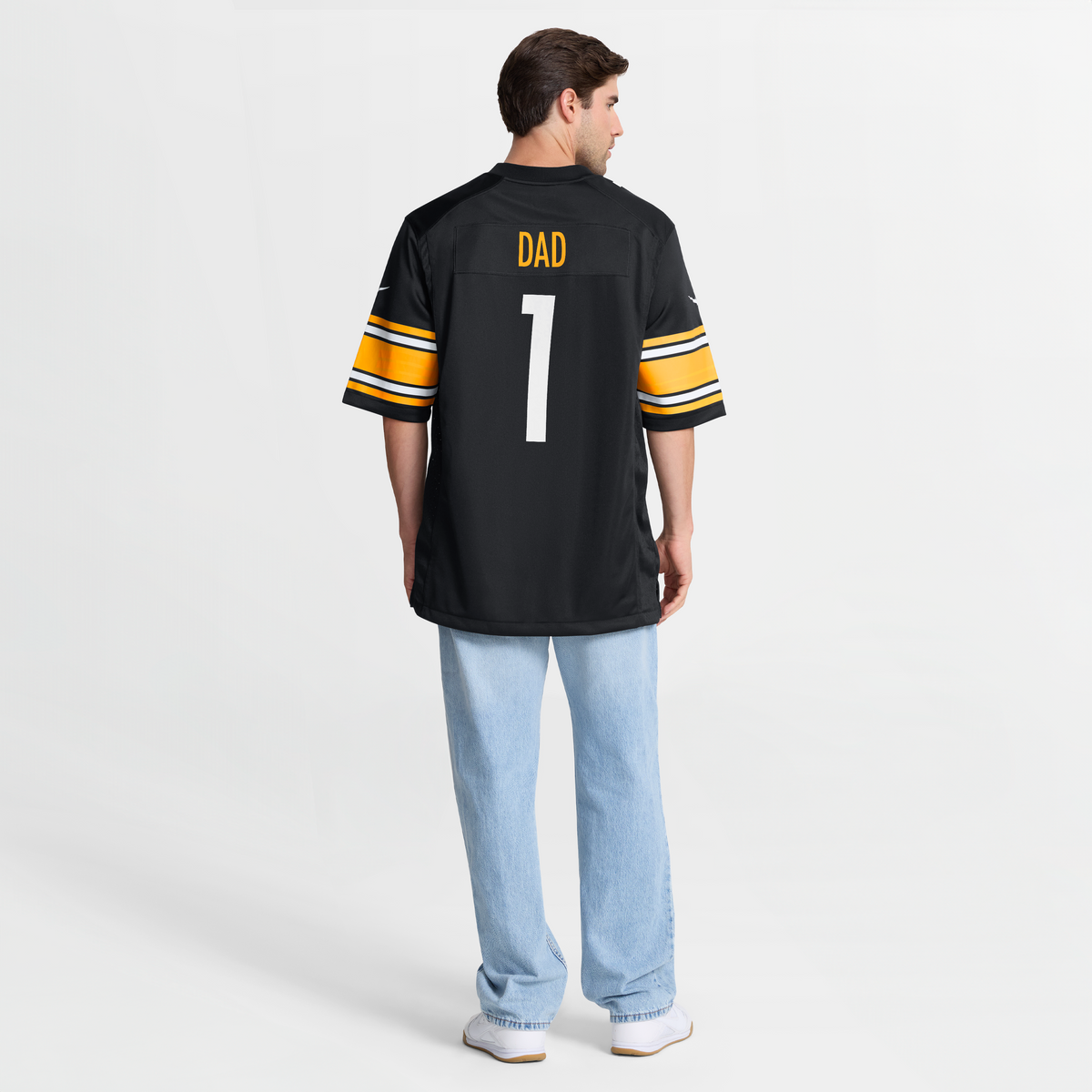 Pittsburgh Steelers Number 1 Dad Nike Black Game Jersey