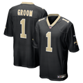 New Orleans Saints Number 1 Groom Nike Black Game Jersey