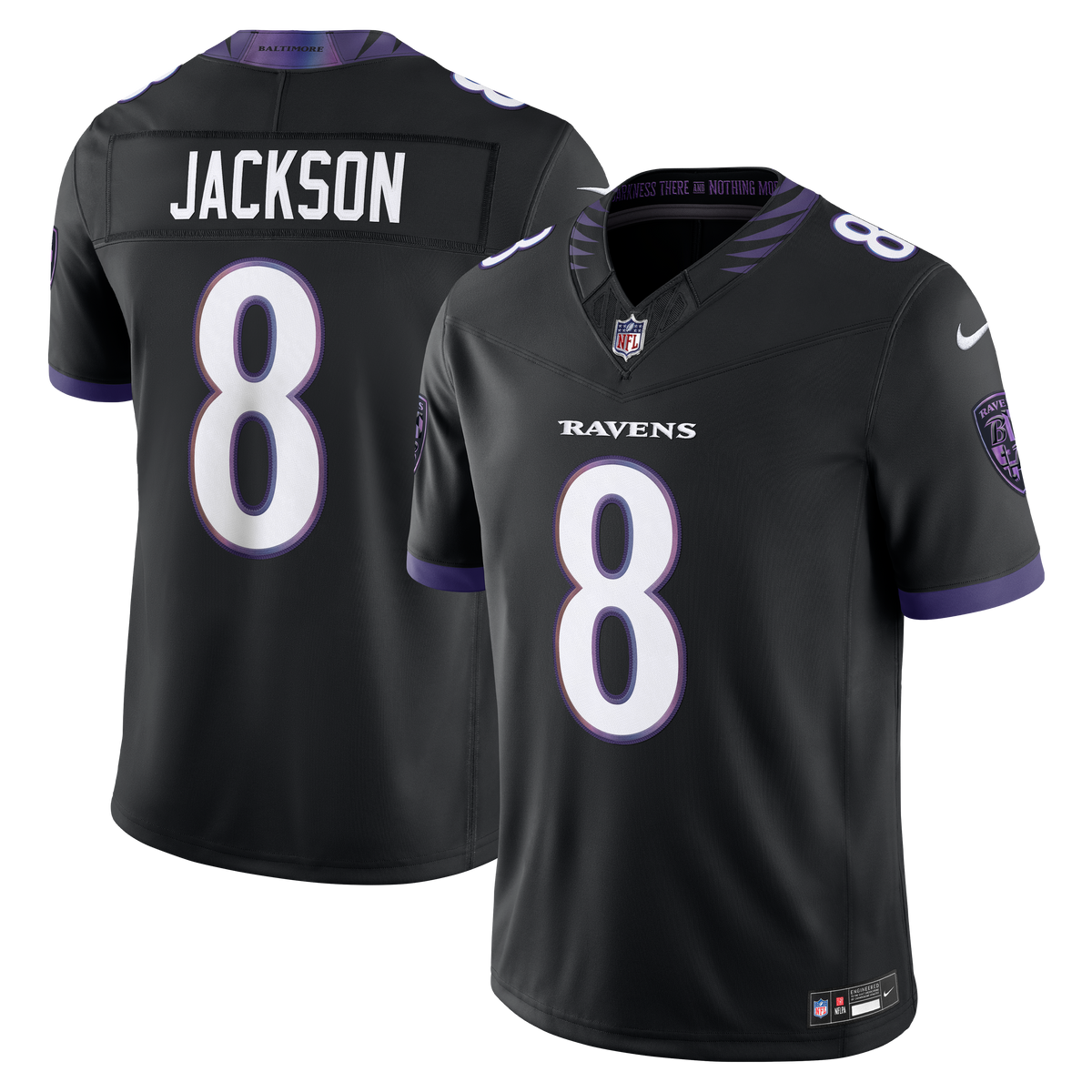 Baltimore Ravens Lamar Jackson Nike White Vapor F.U.S.E. Stitched Limited Jersey