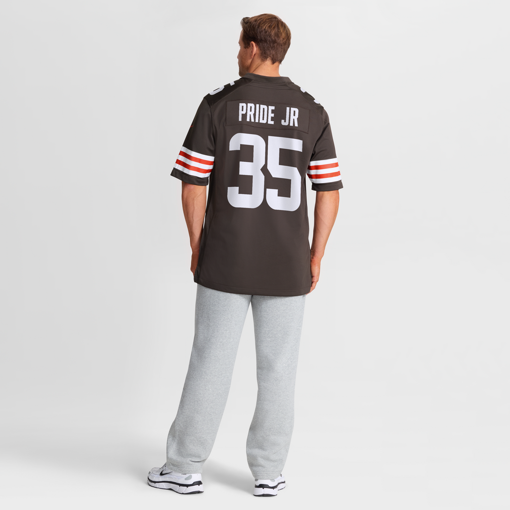 Cleveland Browns Toriano Pride Jr. Nike Brown Team Game Jersey