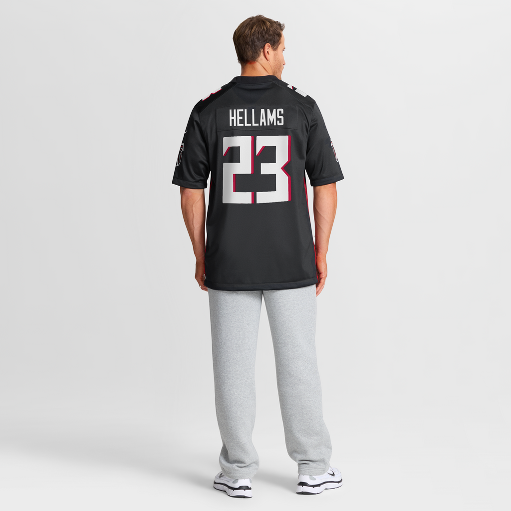 Atlanta Falcons DeMarcco Hellams Nike Black Team Game Jersey
