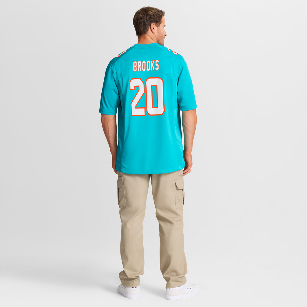 Miami Dolphins Jordyn Brooks Nike Aqua Game Jersey