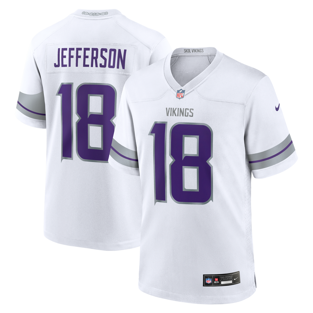 Minnesota Vikings Justin Jefferson Nike White Alternate Game Player Jersey