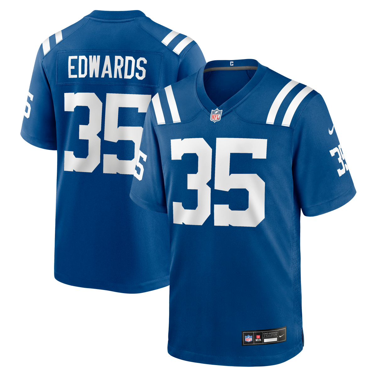 Indianapolis Colts Johnathan Edwards Nike Royal Team Game Jersey