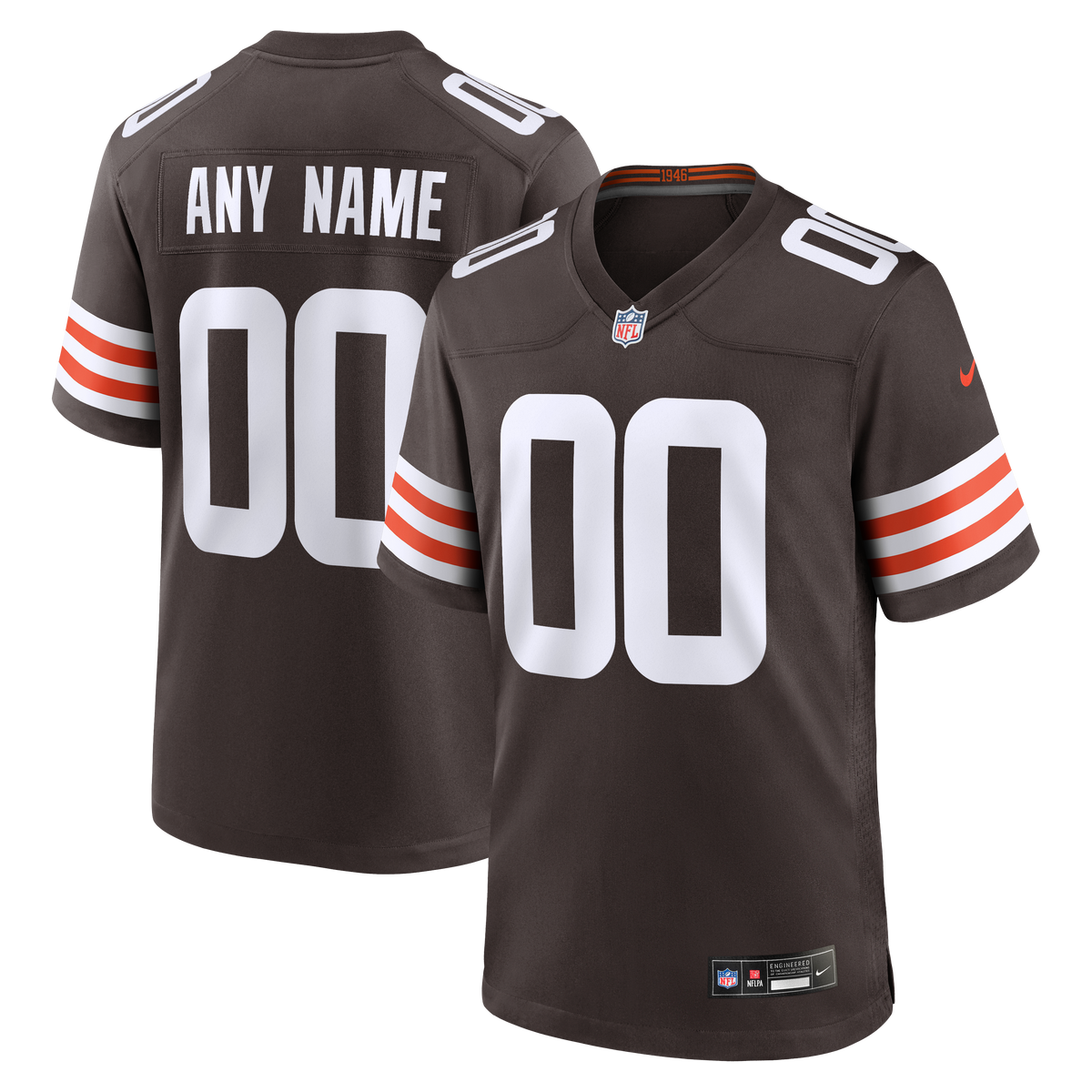 Cleveland Browns Nike White Custom Game Jersey