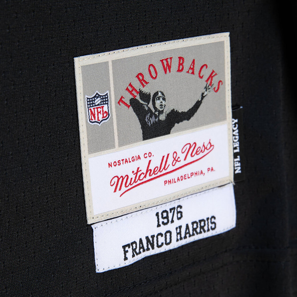 Pittsburgh Steelers Franco Harris Mitchell & Ness Black Legacy Replica Jersey